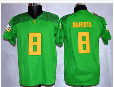 Youth NCAA Ducks #8 Marcus Mariota Green Rose Bowl Special Event Stitched Jersey