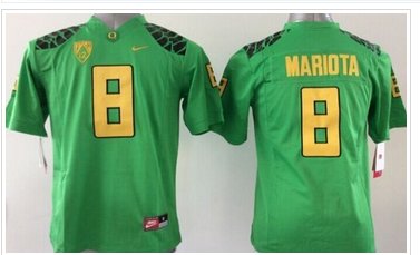 Youth NCAA Ducks #8 Marcus Mariota Green Stitched Jersey