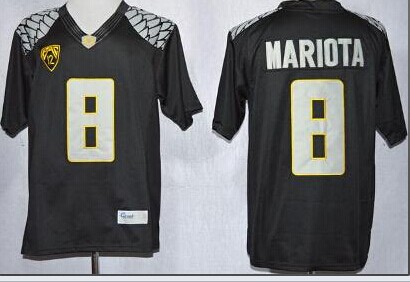 Oregon Duck 8 Marcus Mariota Black College Football Limited NCAA Jerseys