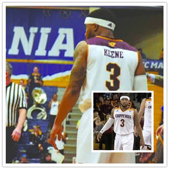Chippewas #3 Keene Maroon Basketball Stitched NCAA Jersey