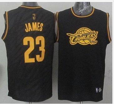 Cleveland Cavaliers #23 LeBron James Black Precious Metals Fashion Stitched NBA Jersey