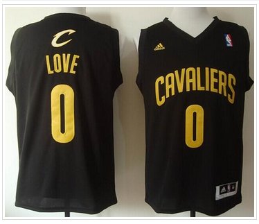 Cleveland Cavaliers #0 Kevin Love Black Fashion NBA Jersey