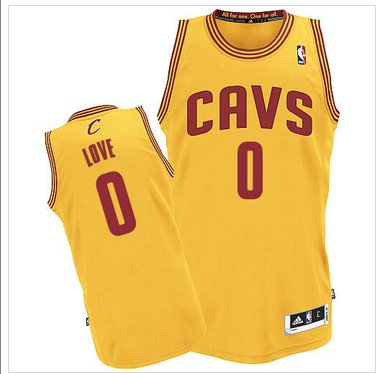 Revolution 30 Cleveland Cavaliers #0 Kevin Love Yellow NBA Jersey