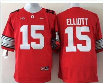 Youth Ohio State Buckeyes #15 Ezekiel Elliott Red Stitched NCAA Jersey