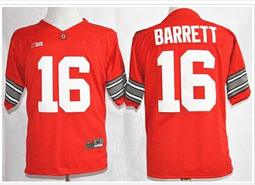 Ohio State Buckeyes #16 J. T. Barrett Red Diamond Quest Stitched NCAA Jersey