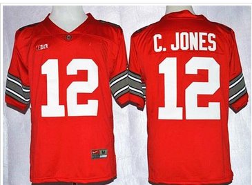 Ohio State Buckeyes #12 Cardale Jones Red Diamond Quest Stitched NCAA Jersey