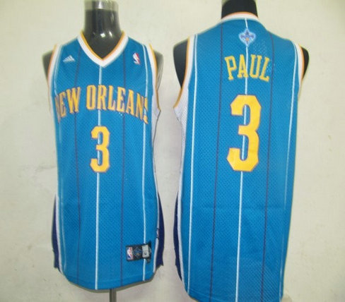 NBA Jersey New Orleans Hornets 3 Chris Paul Blue（Swingman