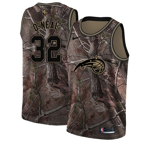 Nike Magic #32 Shaquille O'Neal Camo NBA Swingman Realtree Collection Jersey
