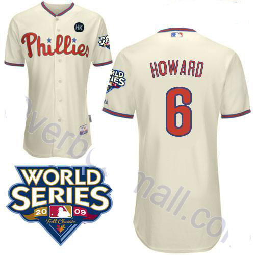 Philadelphia Phillies 6 Ryan Howard Cream Youth Jerseys