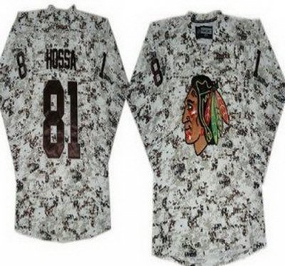 Chicago Blackhawks 81 Marian Hossa White Camo NHL Jerseys