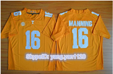 Tennessee Vols #16 Peyton Manning Orange Stitched NCAA Jersey