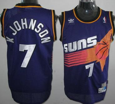 Phoenix Suns 7# Kevin Johnson Purple Swingman Jersey