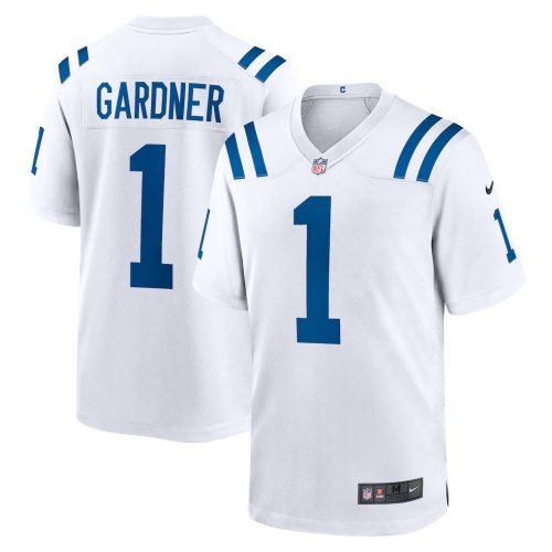 Men's Indianapolis Colts #1 Sauce Gardner White Vapor Limited Stitched Football Jersey