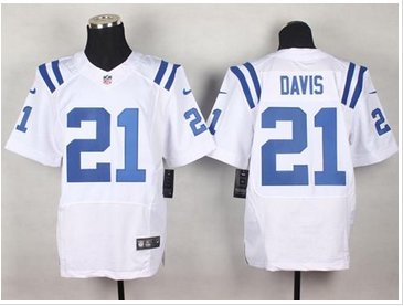 NEW Colts #21 Vontae Davis White Men's Stitched NFL Elite Jersey