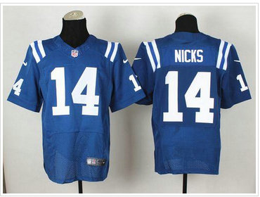 New Indianapolis Colts #14 Hakeem Nicks Royal Blue Team Color NFL Elite Jersey