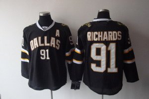 Dallas Stars 91 Brad Richards With A Patch Black Jersey