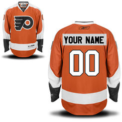 Reebok Philadelphia Flyers Men's Premier Home Custom Jersey - Orange