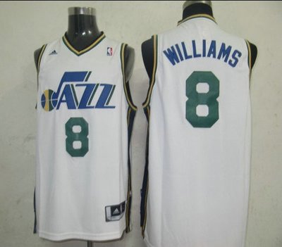 NBA Jerseys Utah Jazz 8 WILLIAMS White Swingman
