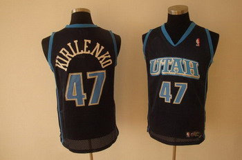 Utah Jazz 47# KIRLENKO blue SWINGMAN jerseys