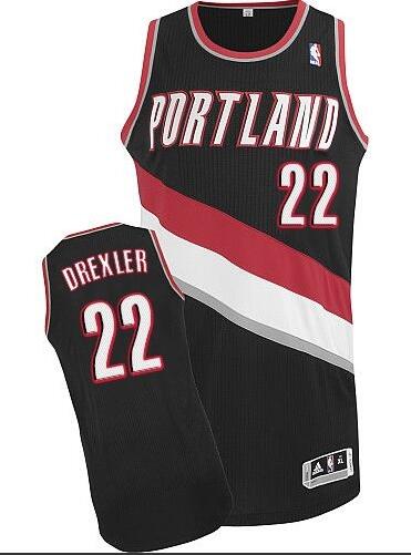 Portland Trail Blazers Jersey adidas Black Throwback #22 Clyde Drexler