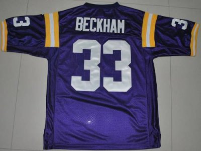 LSU Tigers #33 Odell Beckham Purple Embroidered NCAA Jersey