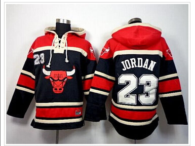 Chicago Bulls #23 Michael Jordan Black Sawyer Hooded Sweatshirt NBA Hoodie