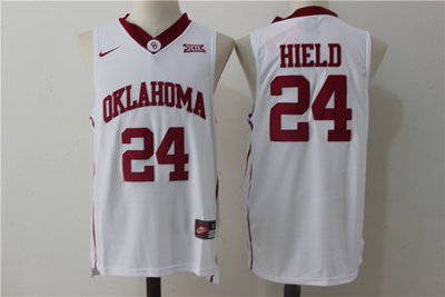 Sooners #24 Buddy Hield White Basketball New XII Stitched NCAA Jersey