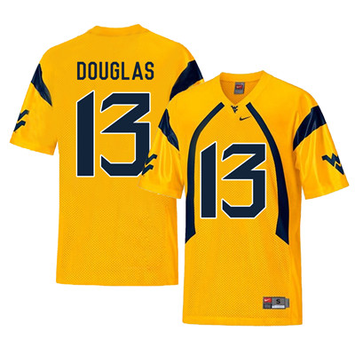 West Virginia Mountaineers 13 Rasul Douglas Gold College Football Jersey