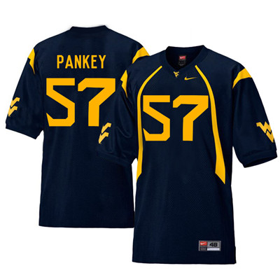 West Virginia Mountaineers 57 Adam Pankey Navy College Football Jersey