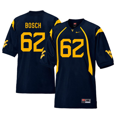 West Virginia Mountaineers 62 Kyle Bosch Navy College Football Jersey