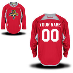 Reebok Florida Panthers Men's Practice Team Custom Jersey - Red