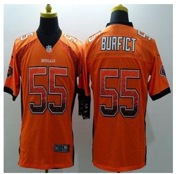 New Cincinnati Bengals #55 Vontaze Burfict Orange Alternate Men's Stitched NFL Elite Drift fashion jersey
