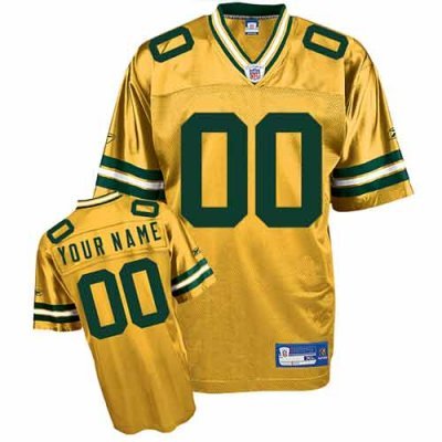 Customized Green Bay Packers Jersey Eqt Yellow Football Jerseys