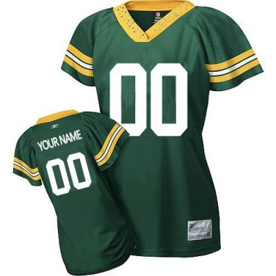 Customized Green Bay Packers Jersey Women Field Flirt Fashion Football Jersey