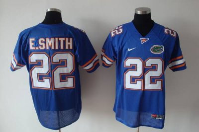 Gators #22 E.Smith Blue Embroidered NCAA Jersey