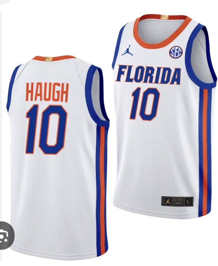 Men's Florida Gators #10 Thomas Haugh White Limited College Basketball Jersey
