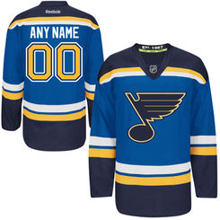 St. Louis Blues Reebok Royal Blue Authentic Custom Jersey