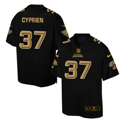 Nike Jaguars #37 John Cyprien Black Men's NFL Pro Line Fashion Elite Jersey