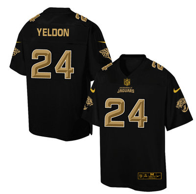 Nike Jaguars #24 T.J. Yeldon Black Men's NFL Pro Line Fashion Elite Jersey