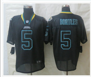NEW Jacksonville Jaguars #5 Blake Bortles Lights Out Black NFL Elite Jersey