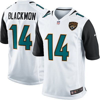 NFL NEW Jacksonville Jaguars 14 Justin Blackmon White Alternate Jerseys(Game)