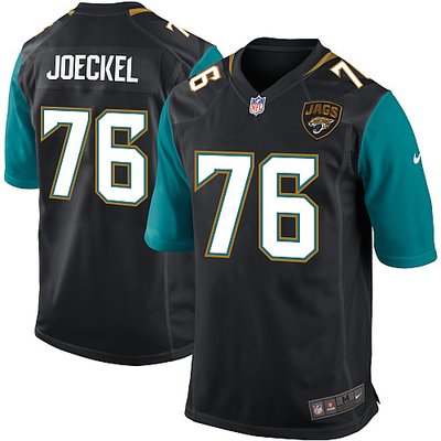 NFL NEW Jacksonville Jaguars 76 Luke Joeckel Black Jerseys(Game)