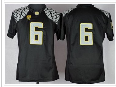 Youth Ducks #6 Charles Nelson Black Limited Stitched NCAA Jersey