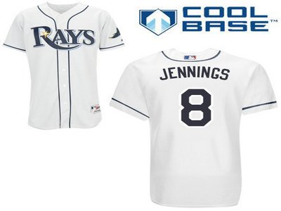 Tampa Bay Rays 8 Desmond Jennings WHITE cool base jerseys