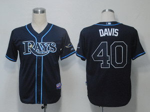 Tampa Bay Rays 40 Davis Dark Blue Cool Base