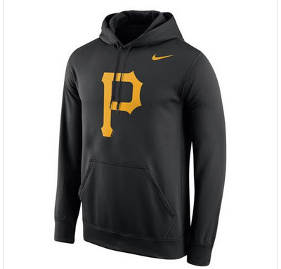 Pittsburgh Pirates Nike Logo Performance Pullover Black MLB Hoodie