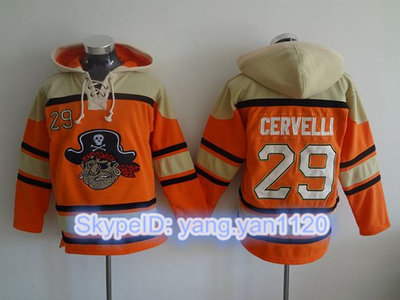 Pirates #29 Francisco Cervelli Orange Sawyer Hooded Sweatshirt MLB Hoodie