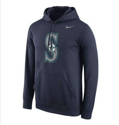 Seattle Mariners Nike Logo Performance Pullover Navy MLB Hoodie