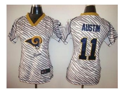 NEW women jerseys Los Angeles Rams #11 austin(fem fan zebra)