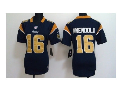 Women NEW Los Angeles Rams #16 Danny Amendola Blue NEW NFL Jerseys
